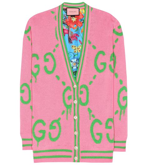 gucci pink and green sweater.